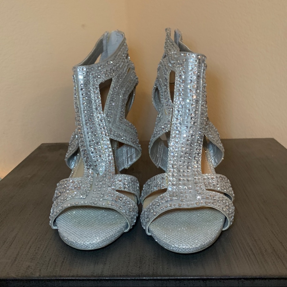 Gianni Bini silver Studded Dress Sandal